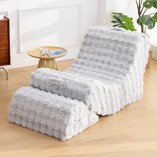 Quiet Rocking Chair, 3-in-1 Adjustable Boneless Floor Recliner for Adults