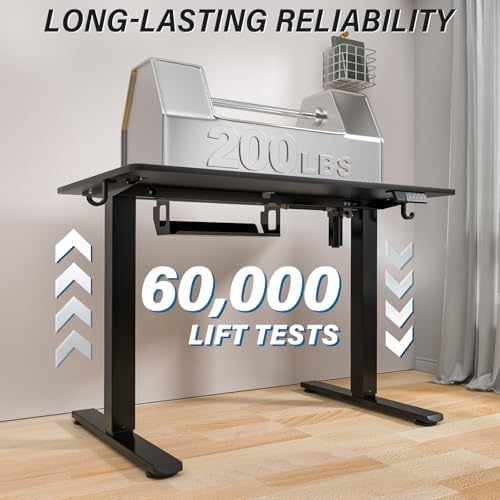 Kingant Standing Desk, 35x20 Inch Electric Height Adjustable Computer Desk