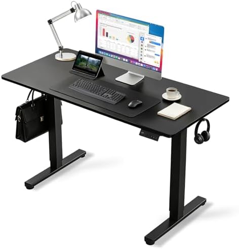 32 Inch Height Adjustable Standing Desk for Home Office, Black