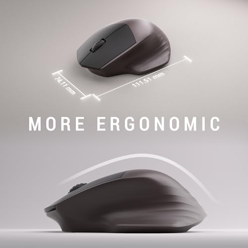 MPTOG Ergonomic Wireless Keyboard and Mouse Combo, Coffee