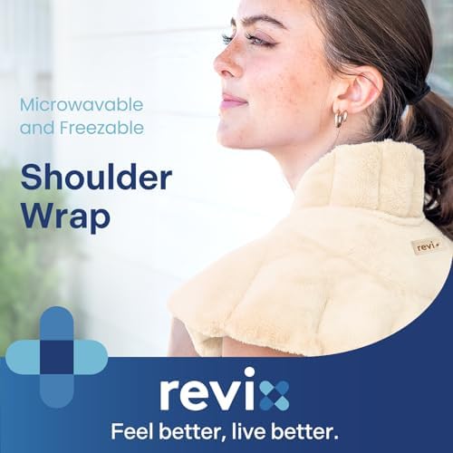 REVIX Microwave Heating Pad for Neck & Shoulders, Moist Heat Weighted Wrap