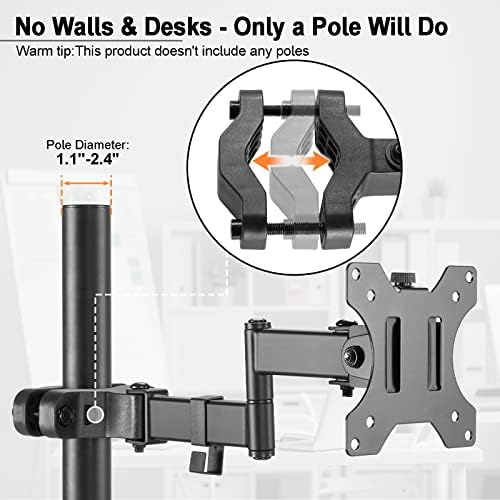 PUTORSEN Universal VESA Pole Mount for 17-32" Screens, Holds Up to17.6lbs