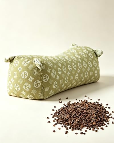 Buckwheat Cervical Neck Pillow Adjustable Hard Roll Pillow for Neck Relief