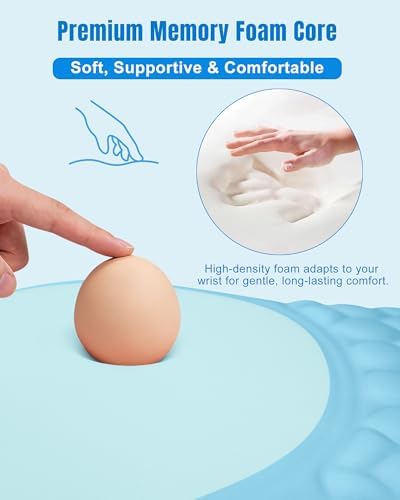 Ergonomic Mouse Pad with Sloped Memory Foam Wrist Rest