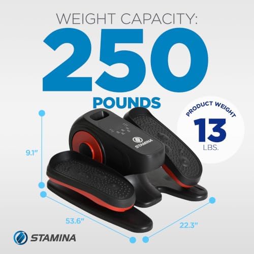 Stamina InMotion E1000 Compact Lower-Body Strider Elliptical, Orange