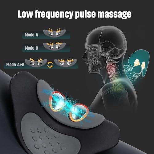 Multifunctional Cervical Traction Device, Electric Neck Stretcher, Dynamic Neck Stretching Function, Electrotherapy And Heat Therapy To Relieve Neck Pain, 3 Massage Modes For Home Use (White)