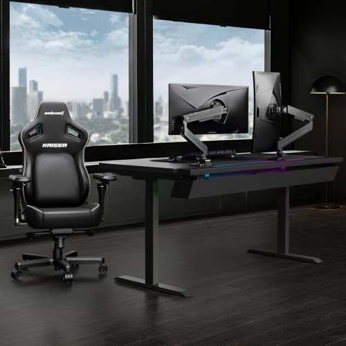 AndaSeat Axis Aluminum Single Monitor Arm for 17–34-Inch Monitors, Adjustable VESA Desk Mount, Supports Up to 24.2 lb, 75 × 75/100 × 100 mm, Black