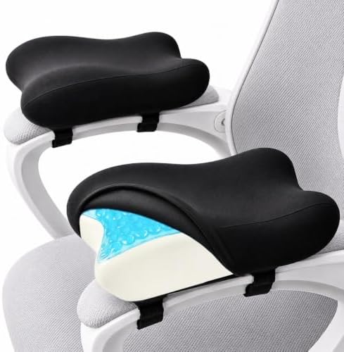 2 Pack Memory Foam Office Chair Armrest Pads, Ergonomic Elbow Support