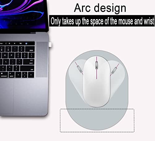 Small Mouse pad, Portable, Waterproof Non-Slip Rubber Bottom, Suitable for Wireless Mouse, Laptop Keyboard Tray for Both Men and Women, Office Travel Grey 5.5x7.5in