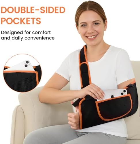 Arm Sling Shoulder Immobilizer for Men & Women, Rotator Cuff Support Brace