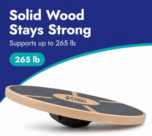 Wooden Wobble Balance Board for Physical Therapy and Core Training