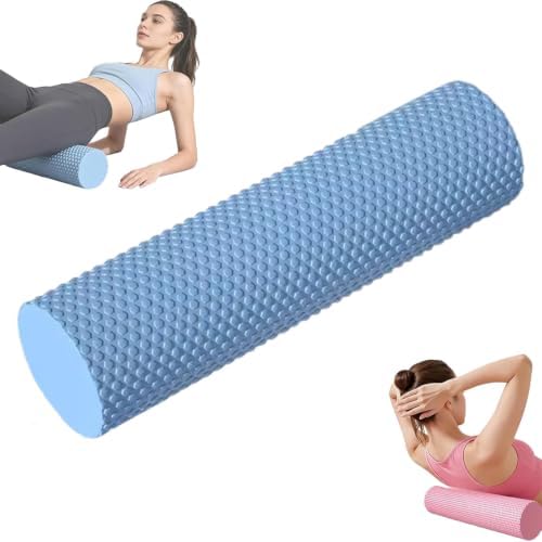 EVA Foam Roller for Back Yoga Balance Exercises (1, Blue-11.8Inch)