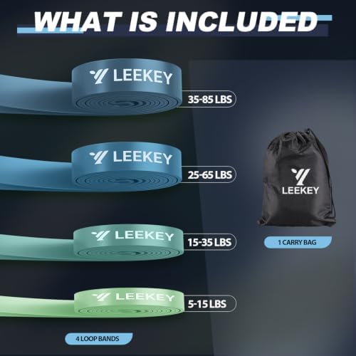 LEEKEY Resistance Bands Set for Pull Up Assistance & Exercise