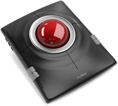 Nulea Wireless Trackball Mouse Ergonomic 55mm Large Ball Ambidextrous