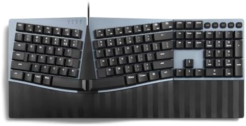 Perixx PERIBOARD-535BR [Firmware Updated] Wired Ergonomic Mechanical Keyboard - Full-Size - Low-Profile Brown Tactile Switches - NKRO Anti-Ghosting - Compatible with Windows and macOS
