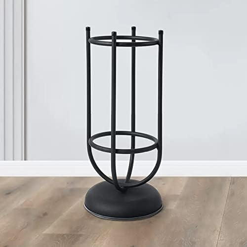 Free-Standing Corner Yoga Mat Holder & Organizer, Multi-Functional End Table/Flower Rack for Foam Rollers, Yoga Sticks, Jump Ropes, Resistance Bands - Iron Storage Solution