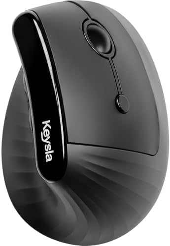 Ergonomic Wireless Mouse, Wireless Ergonomic Mouse for Right Hand Comfort, Ergonomic Mouse Wireless for Medium to Large Hands, Bluetooth & 2.4GHz USB-A Receiver, Quiet Clicks, for Office Laptop PC Mac