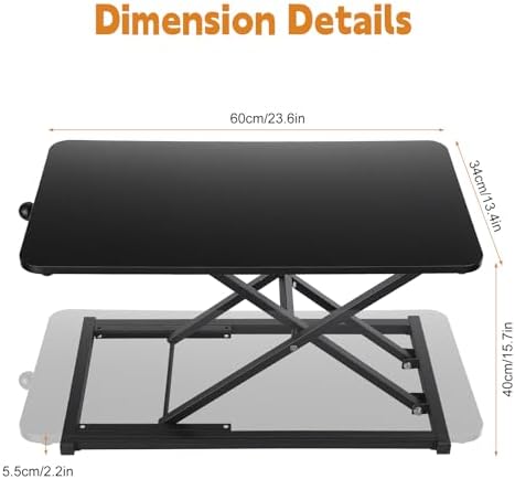 23'' Standing Desk Converter, Manual Sit Stand Desk and Keyboard Riser