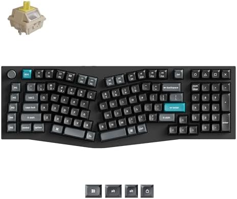 Keychron Q13 Ultra 8K Wireless Mechanical Keyboard, 96% Alice Ergonomic Layout with Numpad, Full Aluminum Custom Keyboard, ZMK, 8000Hz Polling Rate, Hot-Swappable RGB for Mac Windows Linux