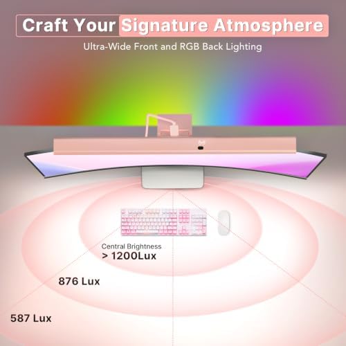 Syrinx LED Monitor Light Bar, 16.7" Computer Monitor Lamp with Backlight