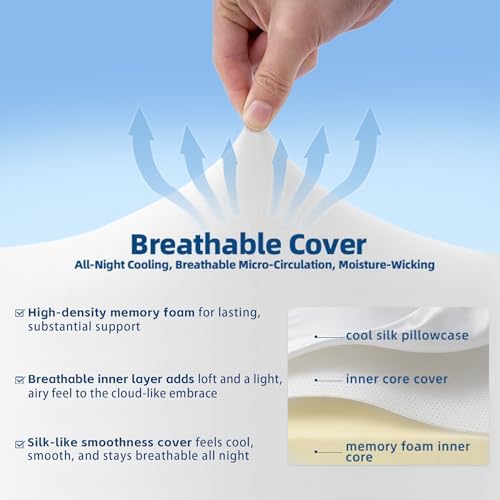 Ergonomic Memory Foam Pillow for Side & Back Sleepers