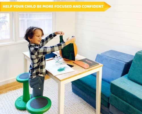Studico ActiveChairs - Kids Wobble Stool - Flexible Classroom Seating for Focus & Posture, Green