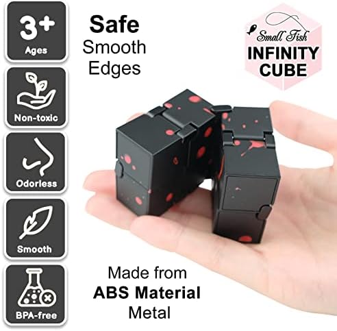 Fidget Cube for Kids & Adults, Built-in Metal Never Ending Infinity Cube