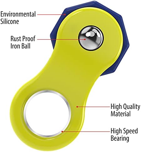 Yolscue Fidget Toy,Fidget Spinners Toy for Adults and Kids,Gifts Suitable for Children with Autism and ADHD,Quiet Office Desk Toy,Excellent for Relieving Stress and Anxiety Toys(Yellow)