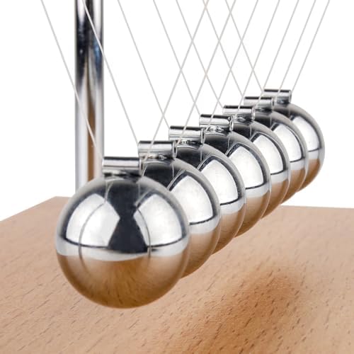 Newton's Cradle Balance Balls Fascinating Physics Gadget for Home and Office 7 Beads (7 Beads)