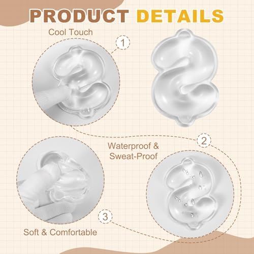 PATIKIL Gel Wrist Rest, Wrist Support for Mouse Dollar Shape Ergonomic Mouse Pad Soft Silicone Support Comfortable Cushion for Computer Gaming Office Home, Transparent