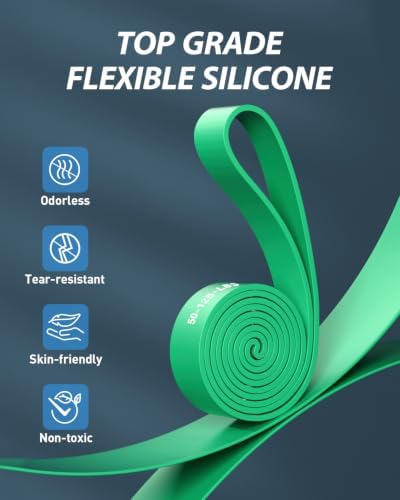 Dapofajo Resistance Bands for Working Out: 5-Level Anti-Snap Silicone Bands