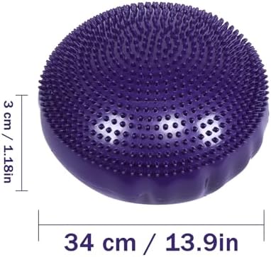 Air Stability Wobble Cushion, Core Balance Disc Trainer, Wiggle Seat to Improve Sitting Posture & Attention (Purple)