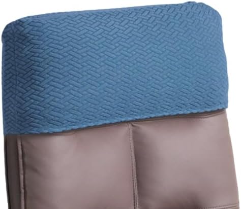 Stretch Office Chair Headrest Cover Jacquard Headrest Slipcover for Office Chairs Non Slip Head Rest Chair Furniture Protector for High Back Computer Chairs Set of 1 Lake Blue