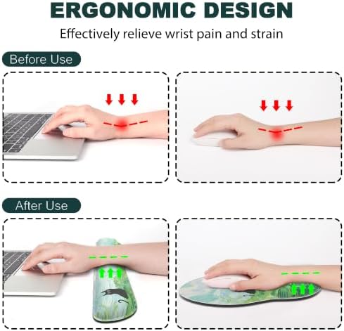 Ergonomic Mouse Pad with Wrist Rest and Keyboard Wrist Rest, Mousepad