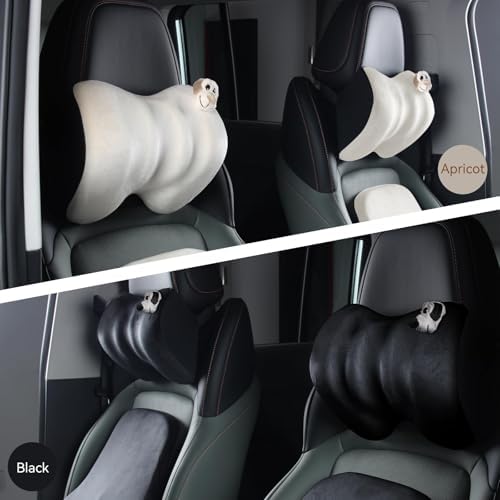 Memory Foam Headrest Car Neck Pillow for Car Seat,Black 1pcs