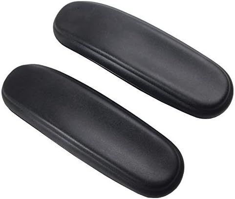 MingYi.office Replacement Office Chair Armrest Arm Pads Caps (Set of 2) Universal 4" Mounting Hole - Black Polyurethane Conical Pads