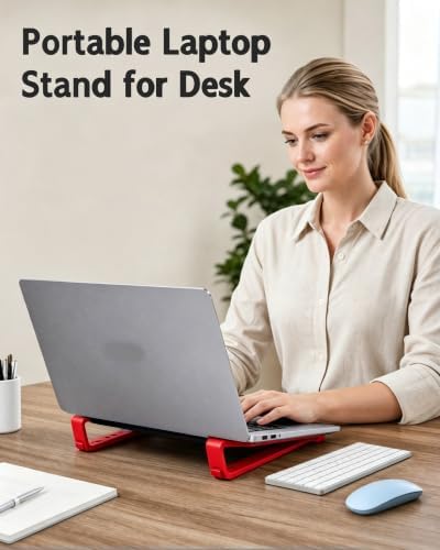Portable Laptop Stand for Desk, Laptop Riser for Cooling & Comfort