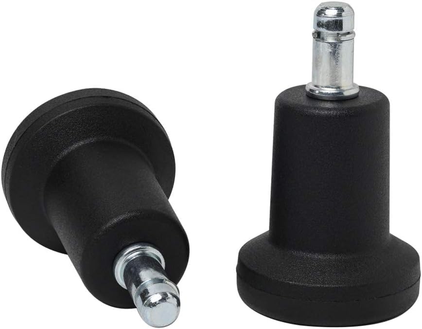 5PCS Bell Glides High Profile Bell Glides Replacement Office Chair or Stool Swivel Caster Wheels to Fixed Stationary Castors with Self Adhesive Felt Pads for Carpet, Chair Feet Wheel Stopper
