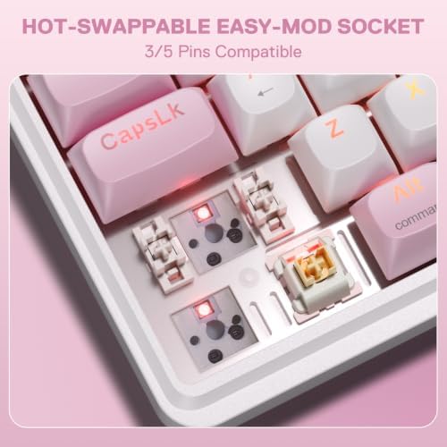 Redragon K745 PRO Wireless 108-Key Gasket RGB Gaming Keyboard, 4 Hotkeys
