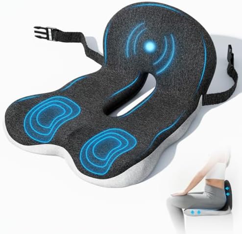 Office Chair Cushion, Ergonomic Seat Cushion with Lumbar Support