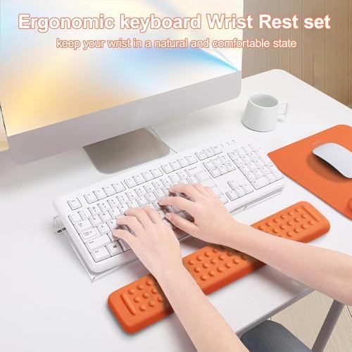 MOSISO Keyboard Stand&Wrist Rest Support for Keyboard &Mouse Pad Set