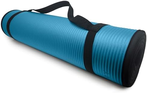 MICRODRY Multi-Purpose Fitness Mat, Cushioned & Non-Slip Foam for Yoga, Pilates, HIIT, Skid-Resistant and Tear-Resistant, 24"x72" with Carry Strap