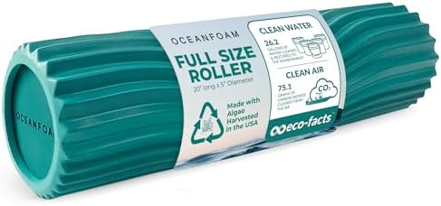 Oceanfoam Tidal Roller - Muscle Massage Foam Roller for Exercise (Jade)