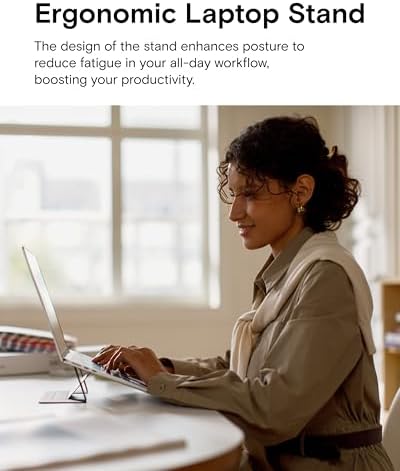 MOFT Invisible Laptop Stand, Stick-On Portable Laptop Riser for Mobile Work