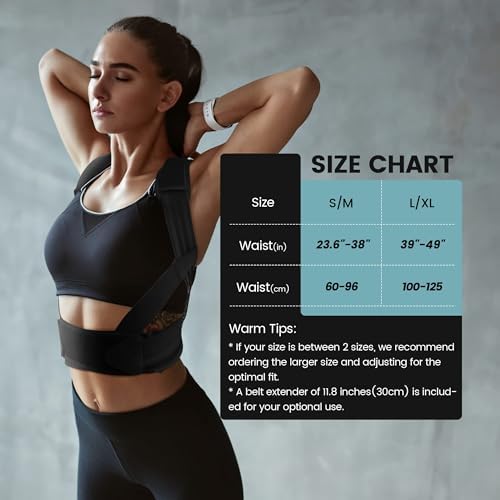 VANRORA Posture Corrector for Women and Men, Adjustable & Comfy Back Brace