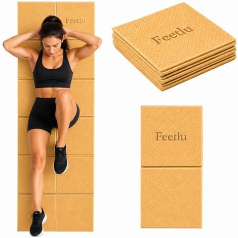 Foldable Yoga Mat, 72" x 24" x 6mm, Lightweight & Non-Slip