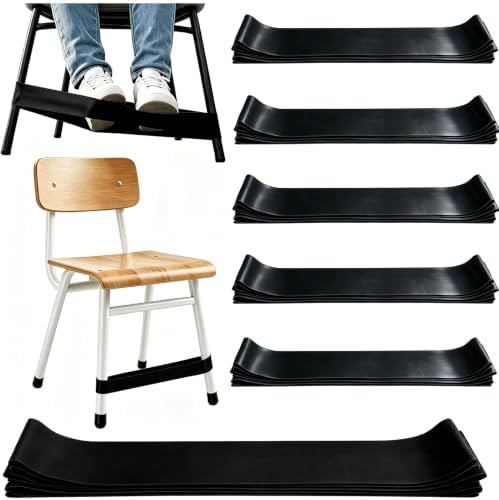 25 Pack Chair Bands for Kids with Fidgety Feet, ADHD Tools for Kids, ROOKEA Sensory Classroom Must Haves for ADHD Kids Fidget Chair Bands ADD Autism ADHD Chair Bands for Classroom Home Chairs