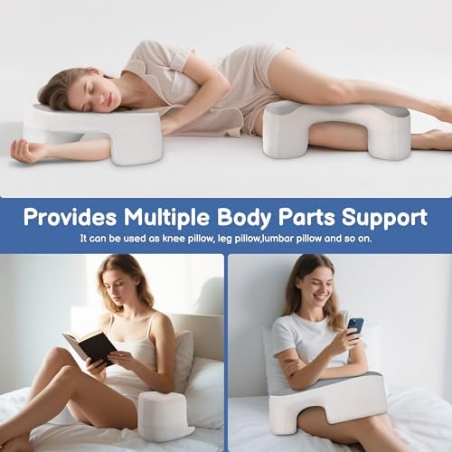 Side Sleeper Pillow with Arm Holes -arm Pillow Ergonomic for Cervical, Neck, Shoulder & Rotator Cuff Pain Relief - ldeal for Side Sleepers Grey