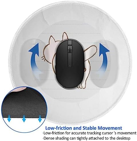 Cute cat Animal cat Mouse pad Cute,Gaming Mouse pad Small Non-Slip Round Mouse Pads for Wireless Mouse,Laptop,Desk