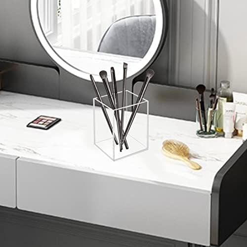 Ptaedex Acrylic Pen Holder Organizer, Clear Pencil Holder for Desk, 2 Pack